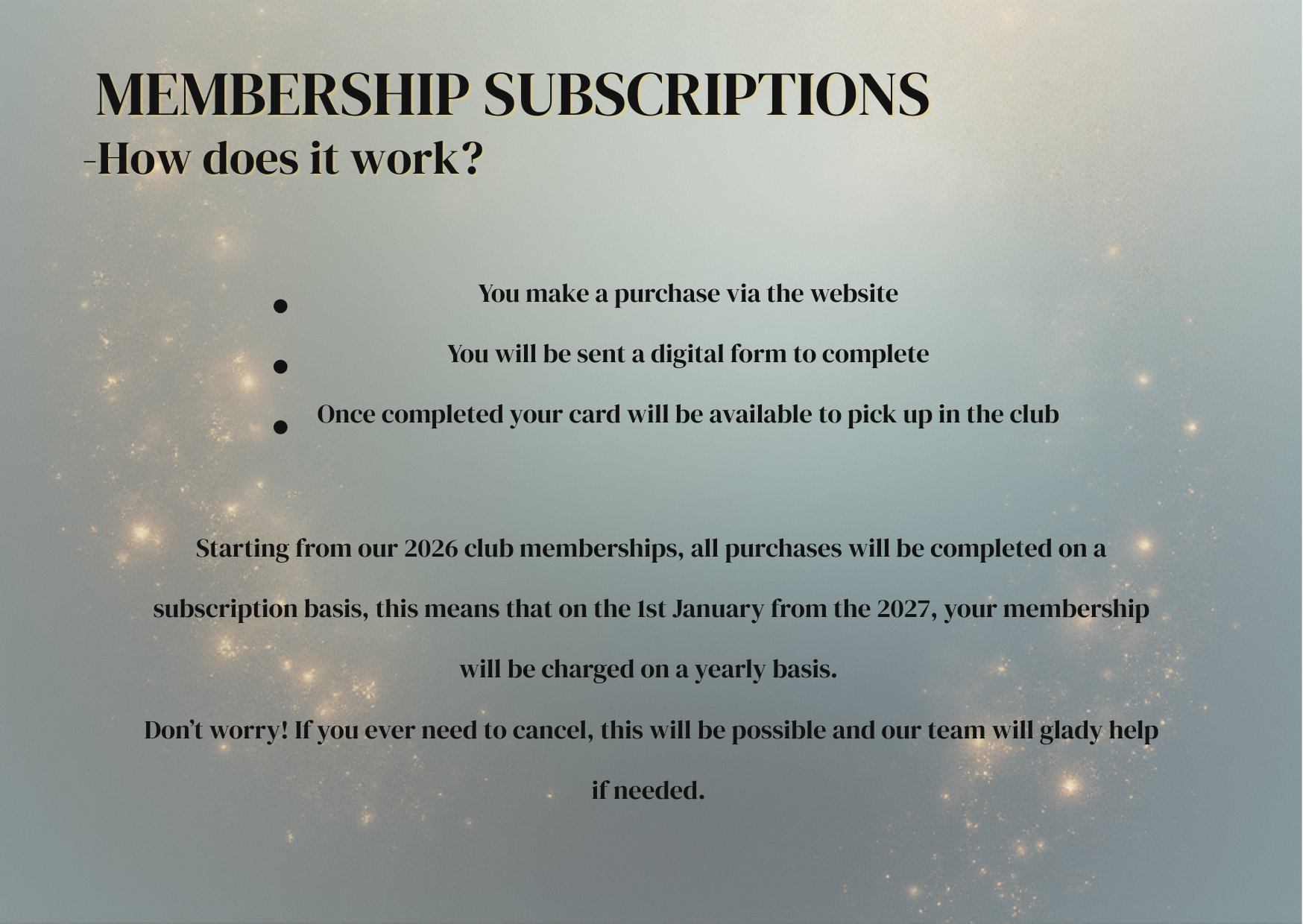 Over 75's Club Membership